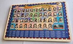 Battat Wooden Puzzle Presidents NEW SEALED Battat 2000- VINTAGE